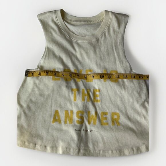 SOLD‼️‼️Spiritual Gangster Yellow Raw Sleeveless Muscle Shirt Crop Top Love XS - Picture 6 of 9